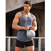 image:imageCOOFANDY Mens 3 Pack Gym Tank Tops YBack Workout Muscle Tee Training Bodybuilding Fitness Sleeveless T Shirts3 PackblackBlueGrey