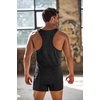 image:imageCOOFANDY Mens 3 Pack Gym Tank Tops YBack Workout Muscle Tee Training Bodybuilding Fitness Sleeveless T Shirts3 PackblackBlueGrey