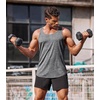 image:imageCOOFANDY Mens 3 Pack Gym Tank Tops YBack Workout Muscle Tee Training Bodybuilding Fitness Sleeveless T Shirts3 PackblackBlueGrey