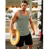 image:imageCOOFANDY Mens 3 Pack Gym Tank Tops YBack Workout Muscle Tee Training Bodybuilding Fitness Sleeveless T Shirts3 PackblackGreyArmy Green