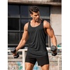 image:imageCOOFANDY Mens 3 Pack Gym Tank Tops YBack Workout Muscle Tee Training Bodybuilding Fitness Sleeveless T Shirts3 PackblackGreyArmy Green