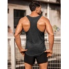 image:imageCOOFANDY Mens 3 Pack Gym Tank Tops YBack Workout Muscle Tee Training Bodybuilding Fitness Sleeveless T Shirts3 PackblackLight GreyNavy Blue
