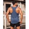 image:imageCOOFANDY Mens 3 Pack Gym Tank Tops YBack Workout Muscle Tee Training Bodybuilding Fitness Sleeveless T Shirts3 PackblackNavy BlueRoyal Blue