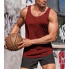 image:imageCOOFANDY Mens 3 Pack Gym Tank Tops YBack Workout Muscle Tee Training Bodybuilding Fitness Sleeveless T Shirts3 PackblackRedNavy Blue