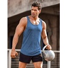 image:imageCOOFANDY Mens 3 Pack Gym Tank Tops YBack Workout Muscle Tee Training Bodybuilding Fitness Sleeveless T Shirts3 PackblackRedNavy Blue