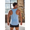 image:imageCOOFANDY Mens 3 Pack Gym Tank Tops YBack Workout Muscle Tee Training Bodybuilding Fitness Sleeveless T Shirts3 PackgreenOrange RedSky Blue