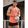 image:imageCOOFANDY Mens 3 Pack Gym Tank Tops YBack Workout Muscle Tee Training Bodybuilding Fitness Sleeveless T Shirts3 PackgreenOrange RedSky Blue