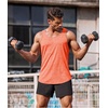 image:imageCOOFANDY Mens 3 Pack Gym Tank Tops YBack Workout Muscle Tee Training Bodybuilding Fitness Sleeveless T Shirts3 PackgreenOrange RedSky Blue