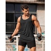 image:imageCOOFANDY Mens 3 Pack Gym Tank Tops YBack Workout Muscle Tee Training Bodybuilding Fitness Sleeveless T ShirtsBlackGreyWhite