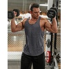 image:imageCOOFANDY Mens 3 Pack Gym Tank Tops YBack Workout Muscle Tee Training Bodybuilding Fitness Sleeveless T ShirtsDark GreyDark GreyDark Grey