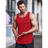 image:imageCOOFANDY Mens 3 Pack Quick Dry Workout Tank Top Gym Muscle Tee Fitness Bodybuilding Sleeveless T Shirt01blackDark GrayRed