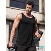 image:imageCOOFANDY Mens 3 Pack Quick Dry Workout Tank Top Gym Muscle Tee Fitness Bodybuilding Sleeveless T ShirtBlack Navy Blue Blue