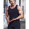 image:imageCOOFANDY Mens 3 Pack Quick Dry Workout Tank Top Gym Muscle Tee Fitness Bodybuilding Sleeveless T ShirtBlack Navy Blue Blue