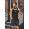 image:imageCOOFANDY Mens 3 Pack Quick Dry Workout Tank Top Gym Muscle Tee Fitness Bodybuilding Sleeveless T ShirtBlack1 Pack