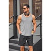 image:imageCOOFANDY Mens 3 Pack Quick Dry Workout Tank Top Gym Muscle Tee Fitness Bodybuilding Sleeveless T ShirtBlackGray Army Green