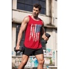 image:imageCOOFANDY Mens 3 Pack Quick Dry Workout Tank Top Gym Muscle Tee Fitness Bodybuilding Sleeveless T ShirtFlagblackRedWhite