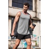 image:imageCOOFANDY Mens 3 Pack Quick Dry Workout Tank Top Gym Muscle Tee Fitness Bodybuilding Sleeveless T ShirtLight Grey1 Pack