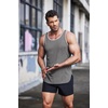image:imageCOOFANDY Mens 3 Pack Quick Dry Workout Tank Top Gym Muscle Tee Fitness Bodybuilding Sleeveless T ShirtStripe BlackWhiteGrey