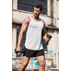 image:imageCOOFANDY Mens 3 Pack Quick Dry Workout Tank Top Gym Muscle Tee Fitness Bodybuilding Sleeveless T ShirtWhite1 Pack