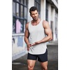 image:imageCOOFANDY Mens 3 Pack Quick Dry Workout Tank Top Gym Muscle Tee Fitness Bodybuilding Sleeveless T ShirtWhite1 Pack