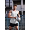 image:imageCOOFANDY Mens 3 Pack Quick Dry Workout Tank Top Gym Muscle Tee Fitness Bodybuilding Sleeveless T ShirtWhite1 Pack
