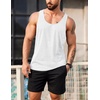 image:imageCOOFANDY Mens 3 Pack Tank Tops Gym Workout Shirt YBack Sleeveless Muscle Fitness Bodybuilding Tank Shirts01blackWhiteGray