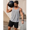 image:imageCOOFANDY Mens 3 Pack Tank Tops Gym Workout Shirt YBack Sleeveless Muscle Fitness Bodybuilding Tank Shirts01blackWhiteGray