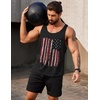 image:imageCOOFANDY Mens 3 Pack Tank Tops Gym Workout Shirt YBack Sleeveless Muscle Fitness Bodybuilding Tank ShirtsFlagblackFlaggrayWhite