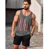 image:imageCOOFANDY Mens 3 Pack Tank Tops Gym Workout Shirt YBack Sleeveless Muscle Fitness Bodybuilding Tank ShirtsFlagblackFlaggrayWhite