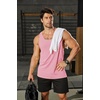 image:imageCOOFANDY Mens 3 Pack Tank Tops Gym Workout Shirt YBack Sleeveless Muscle Fitness Bodybuilding Tank ShirtsKhakiBlackPink