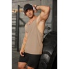 image:imageCOOFANDY Mens 3 Pack Tank Tops Gym Workout Shirt YBack Sleeveless Muscle Fitness Bodybuilding Tank ShirtsKhakiBlackPink