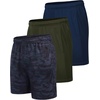 image:imageCOOFANDY Mens 3 Pack Workout Gym Shorts Mesh Athletic Shorts Lightweight Bodybuilding Training Short Pants with PocketsBlack CamoArmy GreenNavy Blue