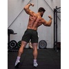 image:imageCOOFANDY Mens 3 Pack Workout Gym Shorts Mesh Athletic Shorts Lightweight Bodybuilding Training Short Pants with PocketsBlackDark Grey