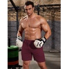 image:imageCOOFANDY Mens 3 Pack Workout Gym Shorts Mesh Athletic Shorts Lightweight Bodybuilding Training Short Pants with PocketsDark Red