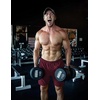 image:imageCOOFANDY Mens 3 Pack Workout Gym Shorts Mesh Athletic Shorts Lightweight Bodybuilding Training Short Pants with PocketsDark Red