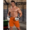 image:imageCOOFANDY Mens 3 Pack Workout Gym Shorts Mesh Athletic Shorts Lightweight Bodybuilding Training Short Pants with PocketsOrange