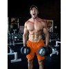 image:imageCOOFANDY Mens 3 Pack Workout Gym Shorts Mesh Athletic Shorts Lightweight Bodybuilding Training Short Pants with PocketsOrange