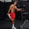 image:imageCOOFANDY Mens 3 Pack Workout Gym Shorts Mesh Athletic Shorts Lightweight Bodybuilding Training Short Pants with PocketsRed  Grey  Black