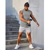 image:imageCOOFANDY Mens 3 Pack Workout Tank Tops Gym Muscle Tee Bodybuilding Fitness Sleeveless T Shirts01blackMedium GreyArmy Green
