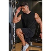image:imageCOOFANDY Mens 3 Pack Workout Tank Tops Gym Muscle Tee Bodybuilding Fitness Sleeveless T ShirtsBlack