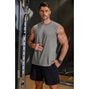 image:imageCOOFANDY Mens 3 Pack Workout Tank Tops Gym Muscle Tee Bodybuilding Fitness Sleeveless T ShirtsBlack FlagLight GreyPeacock Blue
