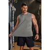 image:imageCOOFANDY Mens 3 Pack Workout Tank Tops Gym Muscle Tee Bodybuilding Fitness Sleeveless T ShirtsBlackLight GreyNavy Blue