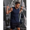 image:imageCOOFANDY Mens 3 Pack Workout Tank Tops Gym Muscle Tee Bodybuilding Fitness Sleeveless T ShirtsBlackLight GreyNavy Blue