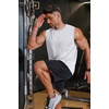 image:imageCOOFANDY Mens 3 Pack Workout Tank Tops Gym Muscle Tee Bodybuilding Fitness Sleeveless T ShirtsBlackWhiteDark Grey