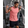 image:imageCOOFANDY Mens 3 Pack Workout Tank Tops Gym Muscle Tee Bodybuilding Fitness Sleeveless T ShirtsOrange Pink