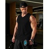 image:imageCOOFANDY Mens 3 Pack Workout Tank Tops Gym Sleeveless Shirts V Neck Bodybuilding Muscle Tee Shirt01blueDark GreyBlack