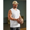 image:imageCOOFANDY Mens 3 Pack Workout Tank Tops Gym Sleeveless Shirts V Neck Bodybuilding Muscle Tee Shirt01whiteGreyBlack