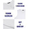 image:imageCOOFANDY Mens 3 Pack Workout Tank Tops Gym Sleeveless Shirts V Neck Bodybuilding Muscle Tee Shirt01whiteGreyBlack