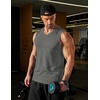 image:imageCOOFANDY Mens 3 Pack Workout Tank Tops Gym Sleeveless Shirts V Neck Bodybuilding Muscle Tee Shirt02light GreyNavy BlueBlack