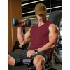 image:imageCOOFANDY Mens 3 Pack Workout Tank Tops Gym Sleeveless Shirts V Neck Bodybuilding Muscle Tee Shirt03wine RedRoyal BlueBlack